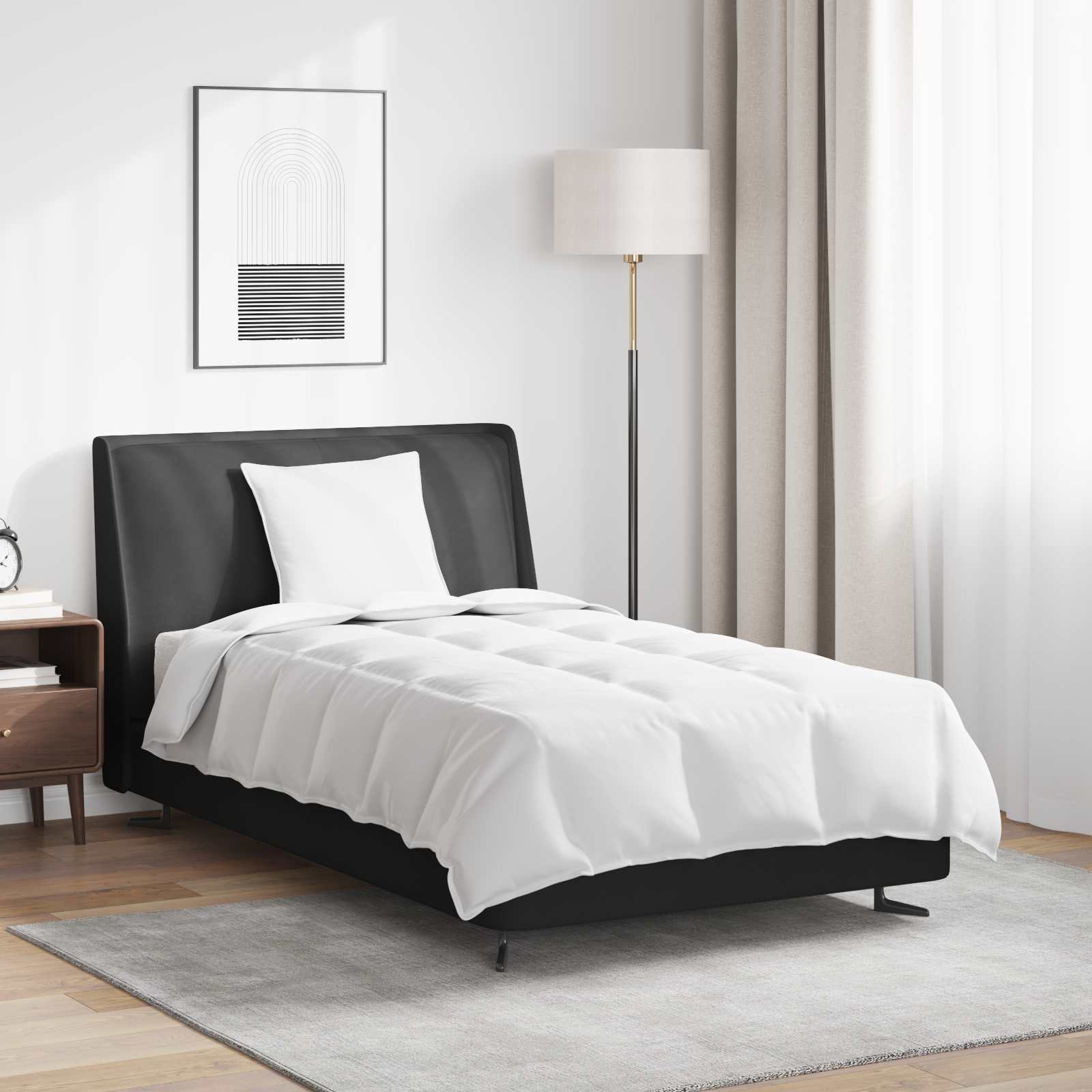 2-In-1 Duvet S Polštářem 2 Pcs Bílá Peří