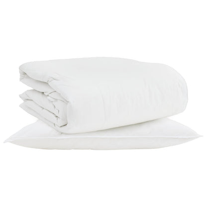 2-In-1 Duvet S Polštářem 2 Pcs Bílá Peří