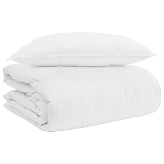 2-In-1 Duvet S Polštářem 2 Pcs Bílá Peří