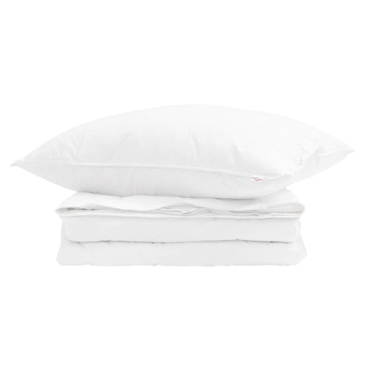 2-In-1 Duvet S Polštářem 2 Pcs Bílá Peří