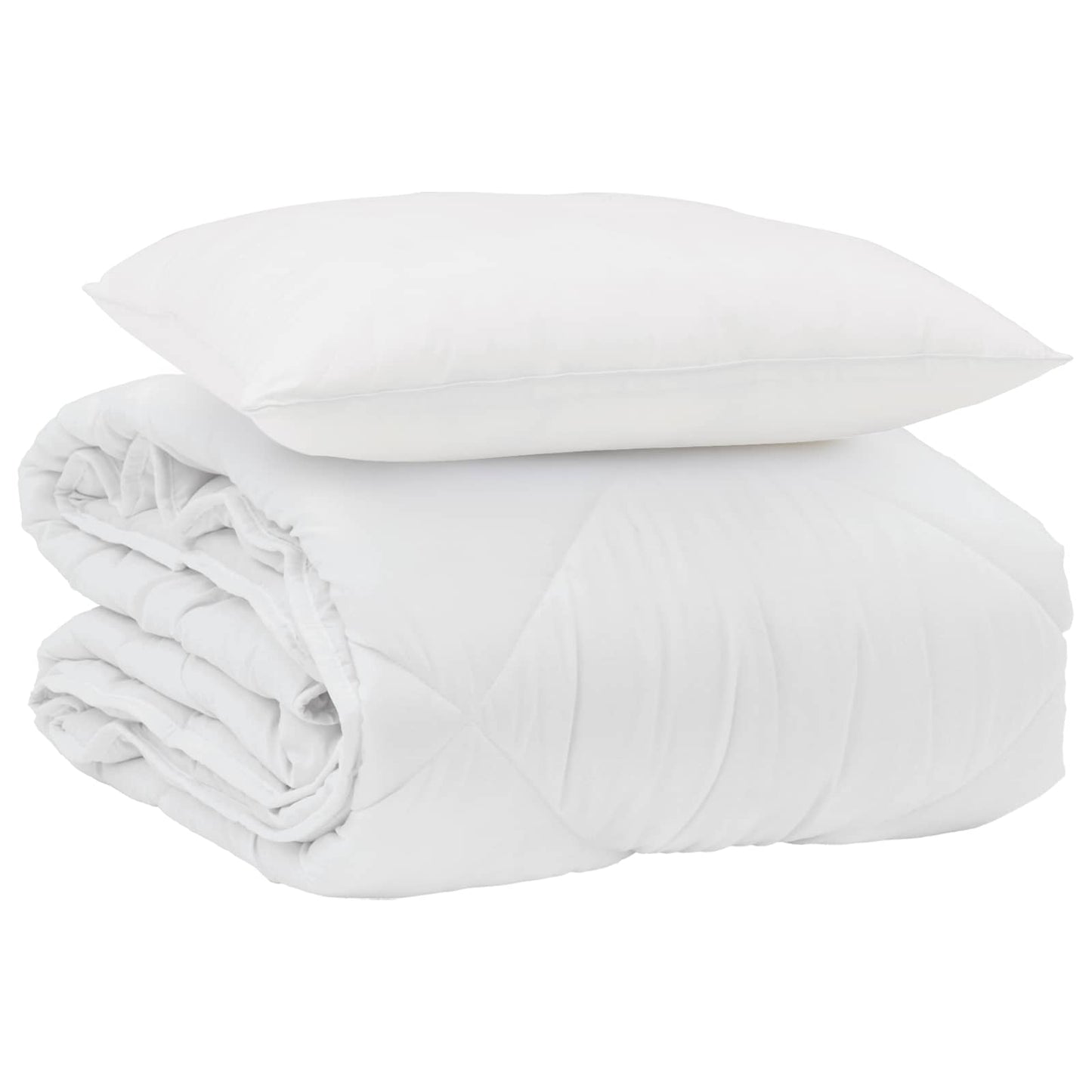 Letní Přikrývka S Polštářem 2 Pcs Bílá Mikrovlákno