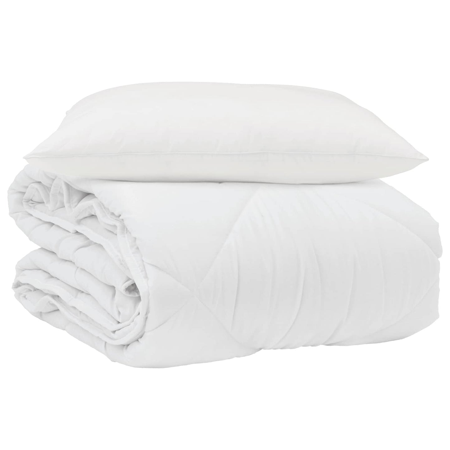 Letní Přikrývka S Polštářem 2 Pcs Bílá Mikrovlákno