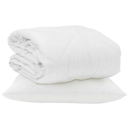 Letní Přikrývka S Polštářem 2 Pcs Bílá Mikrovlákno