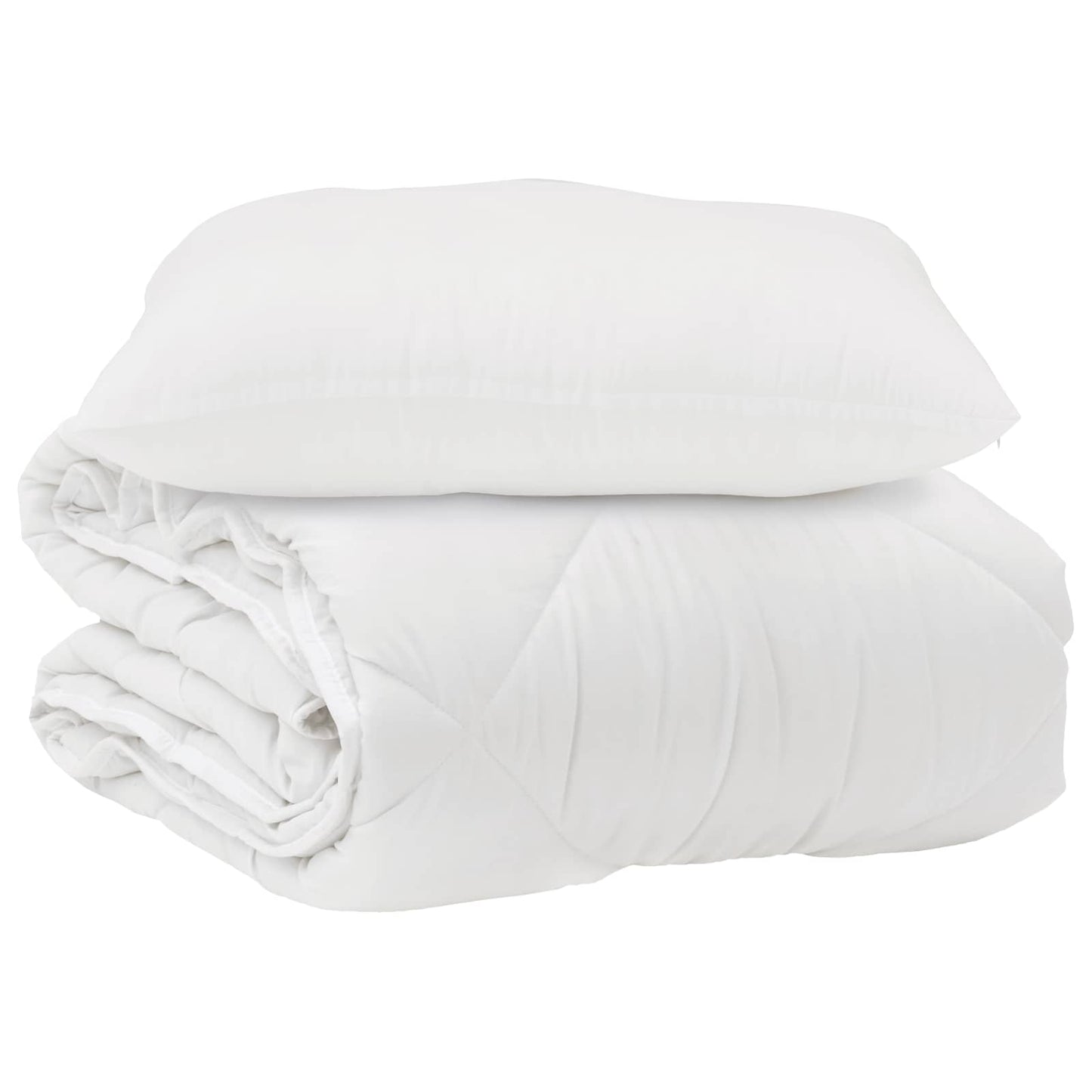 Přikrývka S Polštářem 2 Pcs Bílá Mikrovlákno