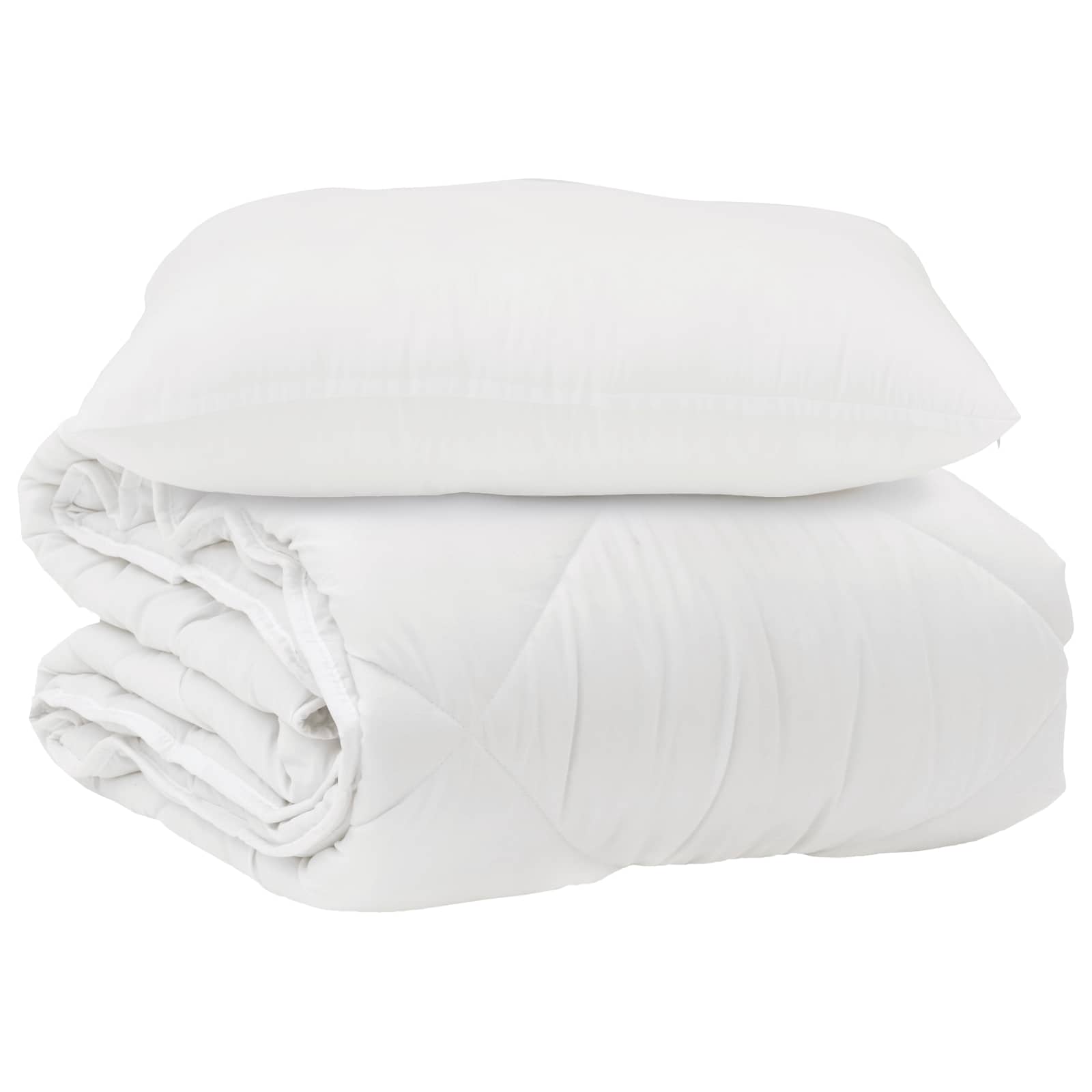 Přikrývka S Polštářem 2 Pcs Bílá Mikrovlákno