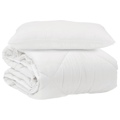 Přikrývka S Polštářem 2 Pcs Bílá Mikrovlákno
