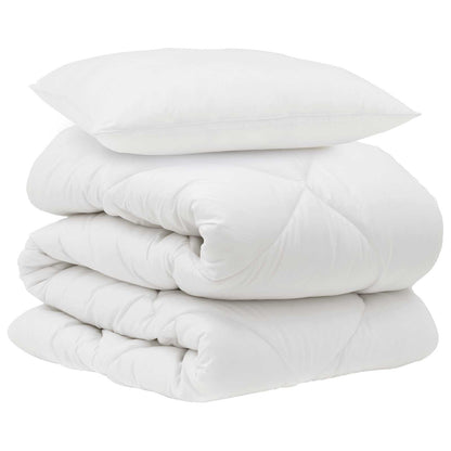 Přikrývka S Polštářem 2 Pcs Bílá Mikrovlákno