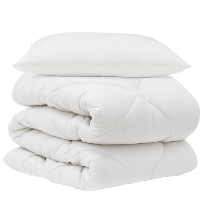 Přikrývka S Polštářem 2 Pcs Bílá Mikrovlákno