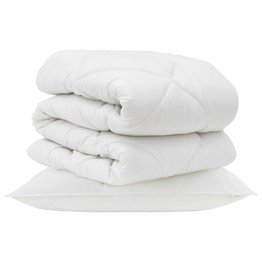 Přikrývka S Polštářem 2 Pcs Bílá Mikrovlákno