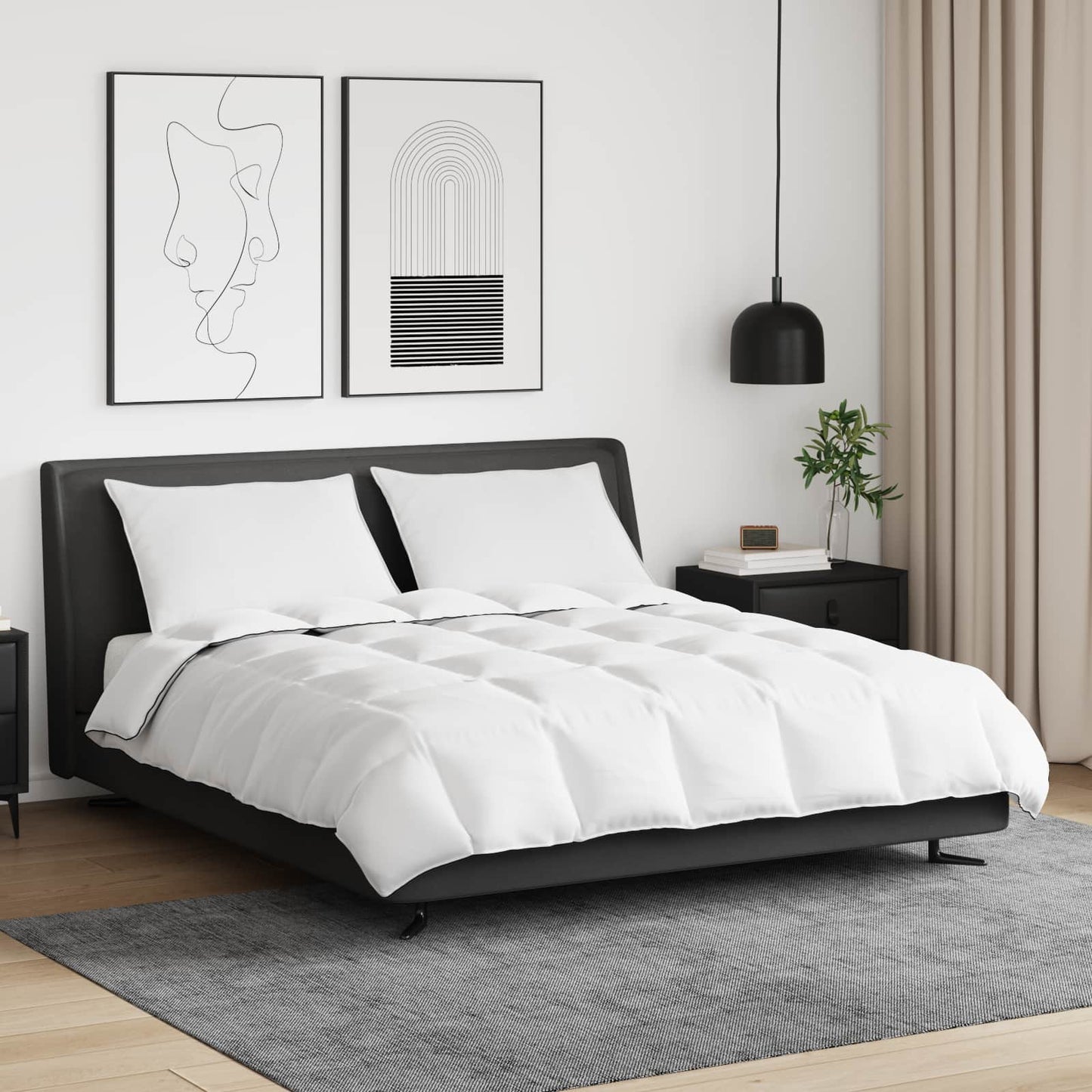 Zimní Přikrývka S Polštářem 3 Pcs Bílá Peří