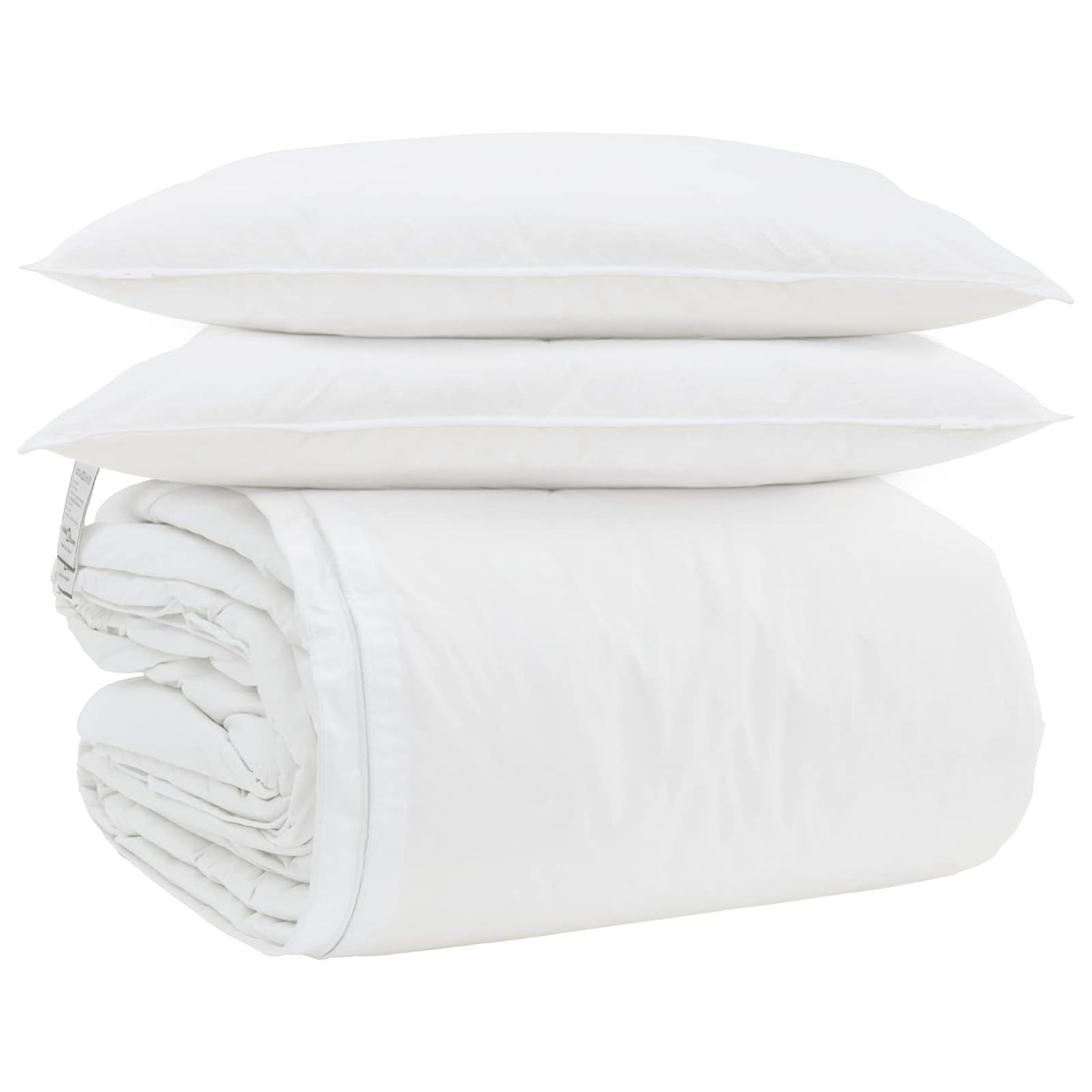 Sada Přikrývek S Polštářem 3 Pcs Bílá Peří