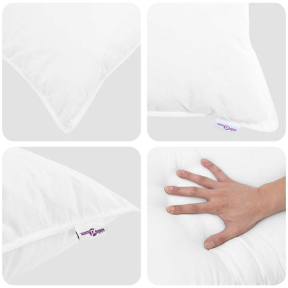 Sada Přikrývek S Polštářem 3 Pcs Bílá Peří