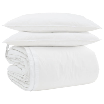 Sada Přikrývek S Polštářem 3 Pcs Bílá Peří