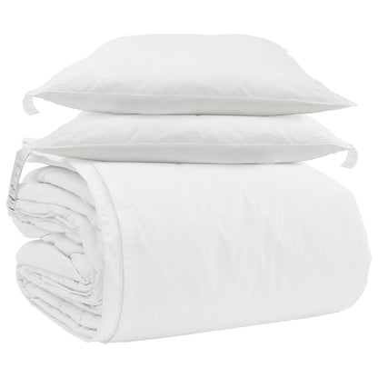 Sada Přikrývek S Polštářem 3 Pcs Bílá Peří