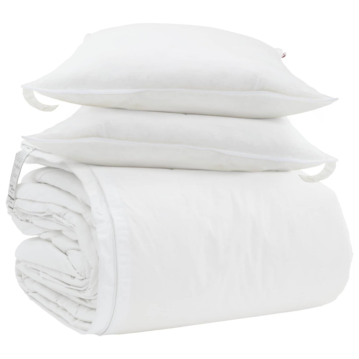 Sada Přikrývek S Polštářem 3 Pcs Bílá Peří