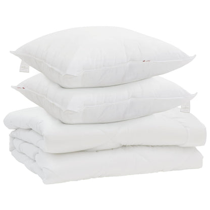 Přikrývka S Polštářem 3 Pcs Bílá Mikrovlákno