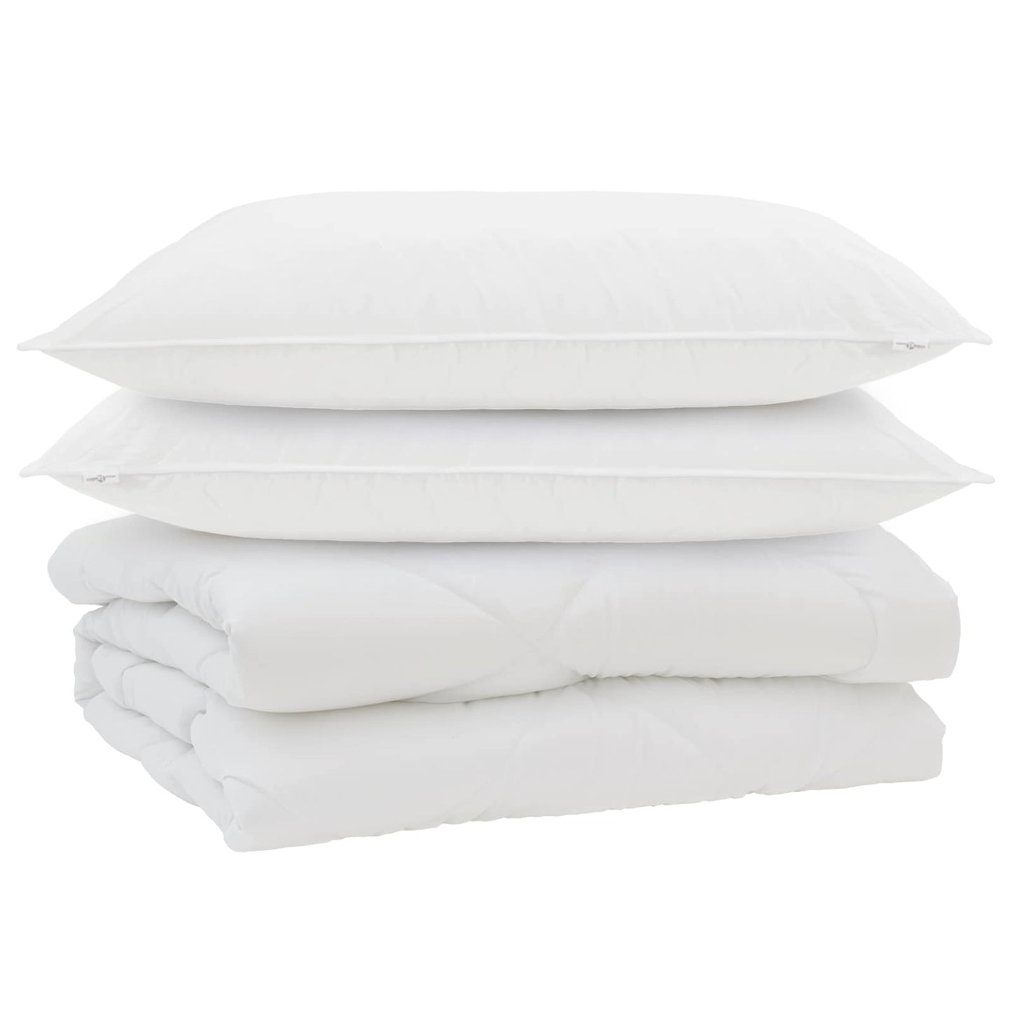 Přikrývka S Polštářem 3 Pcs Bílá Mikrovlákno
