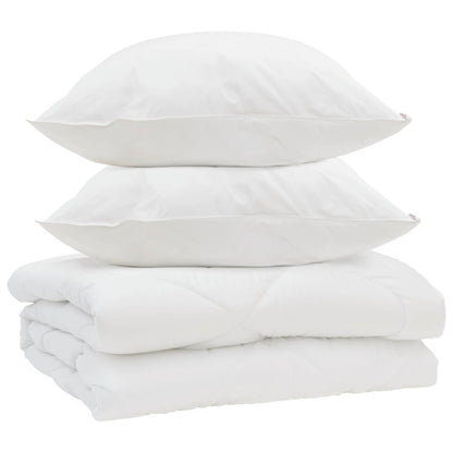 Přikrývka S Polštářem 3 Pcs Bílá Mikrovlákno