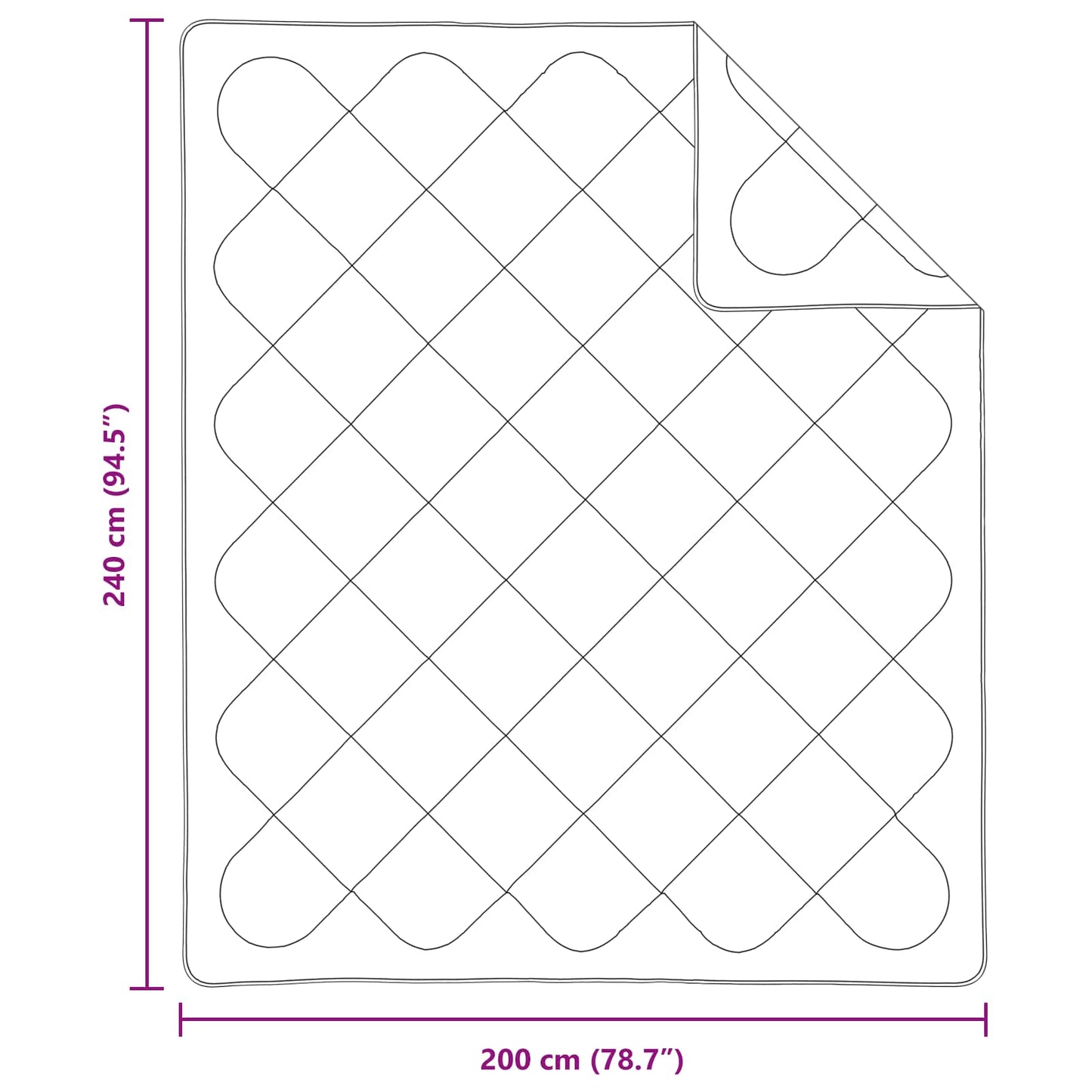 Přikrývka S Polštářem 3 Pcs Bílá Mikrovlákno