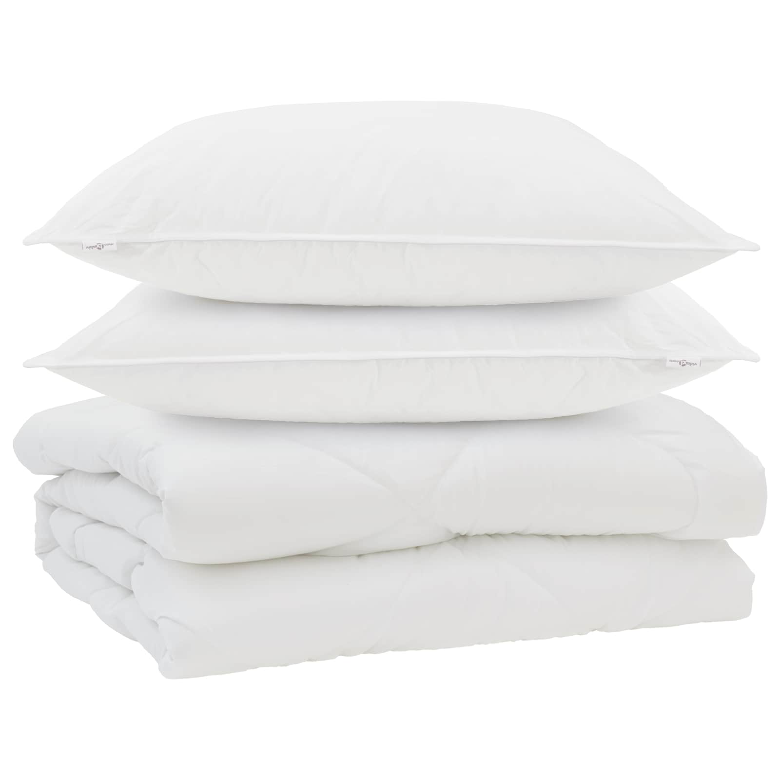 Přikrývka S Polštářem 3 Pcs Bílá Mikrovlákno