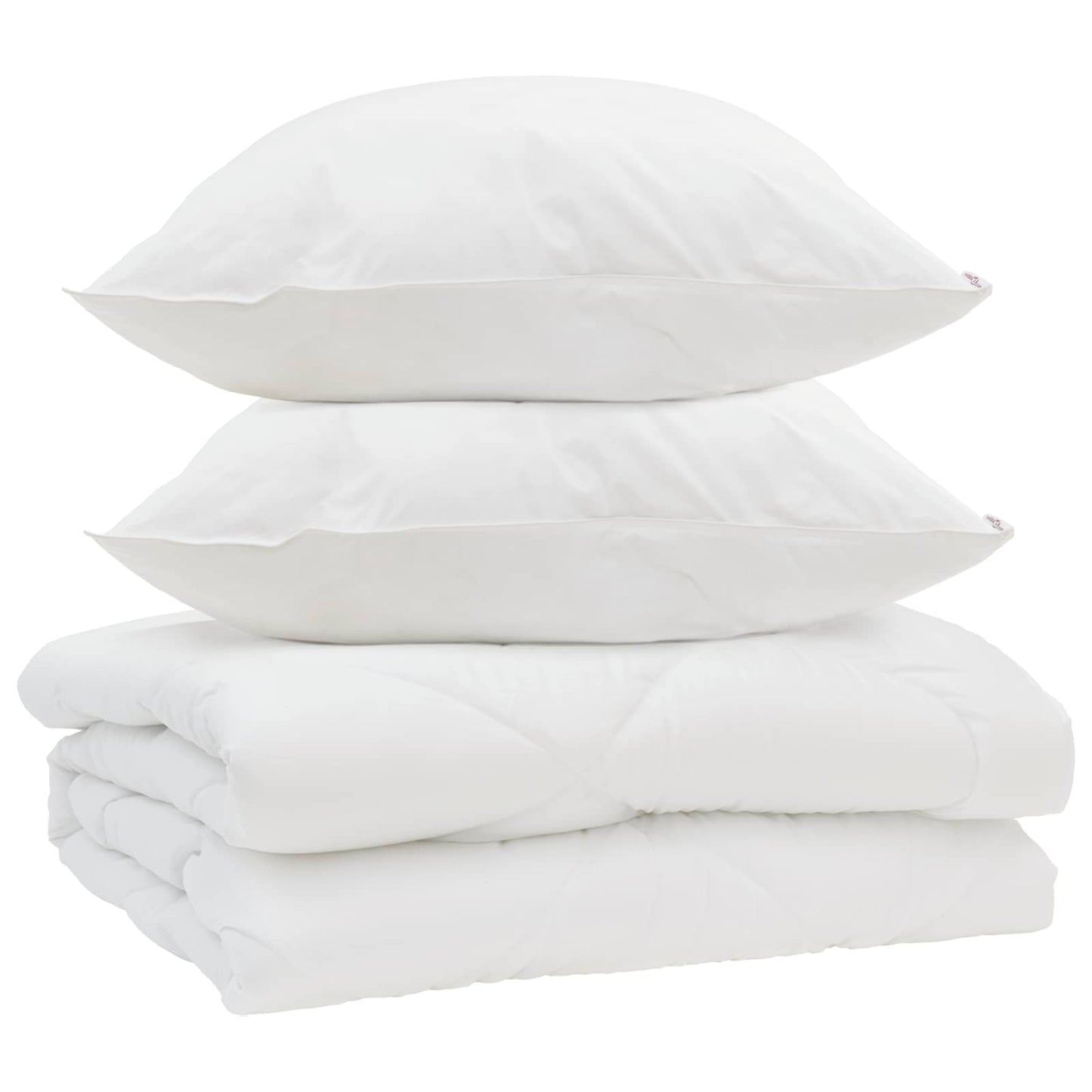 Přikrývka S Polštářem 3 Pcs Bílá Mikrovlákno