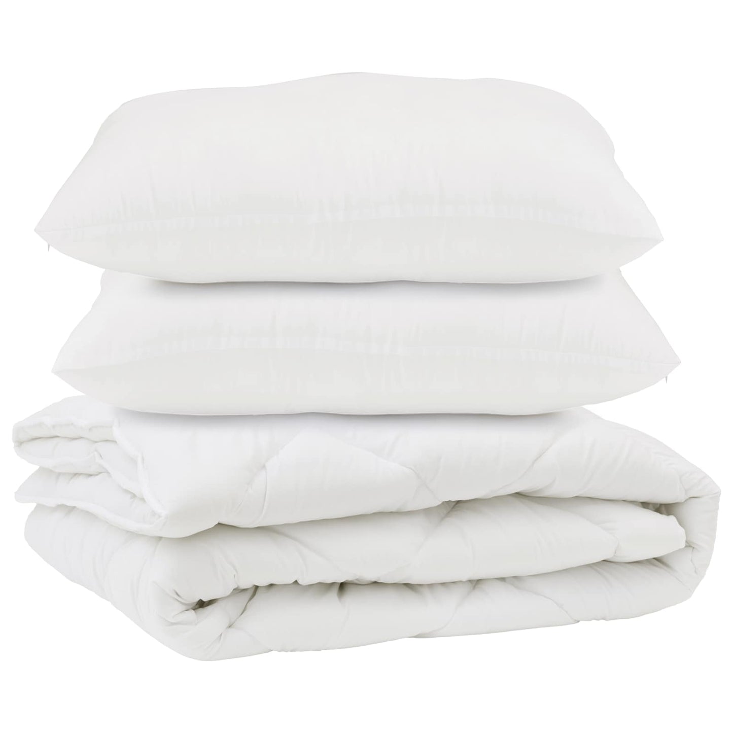Přikrývka S Polštářem 3 Pcs Bílá Mikrovlákno
