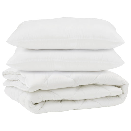 Přikrývka S Polštářem 3 Pcs Bílá Mikrovlákno