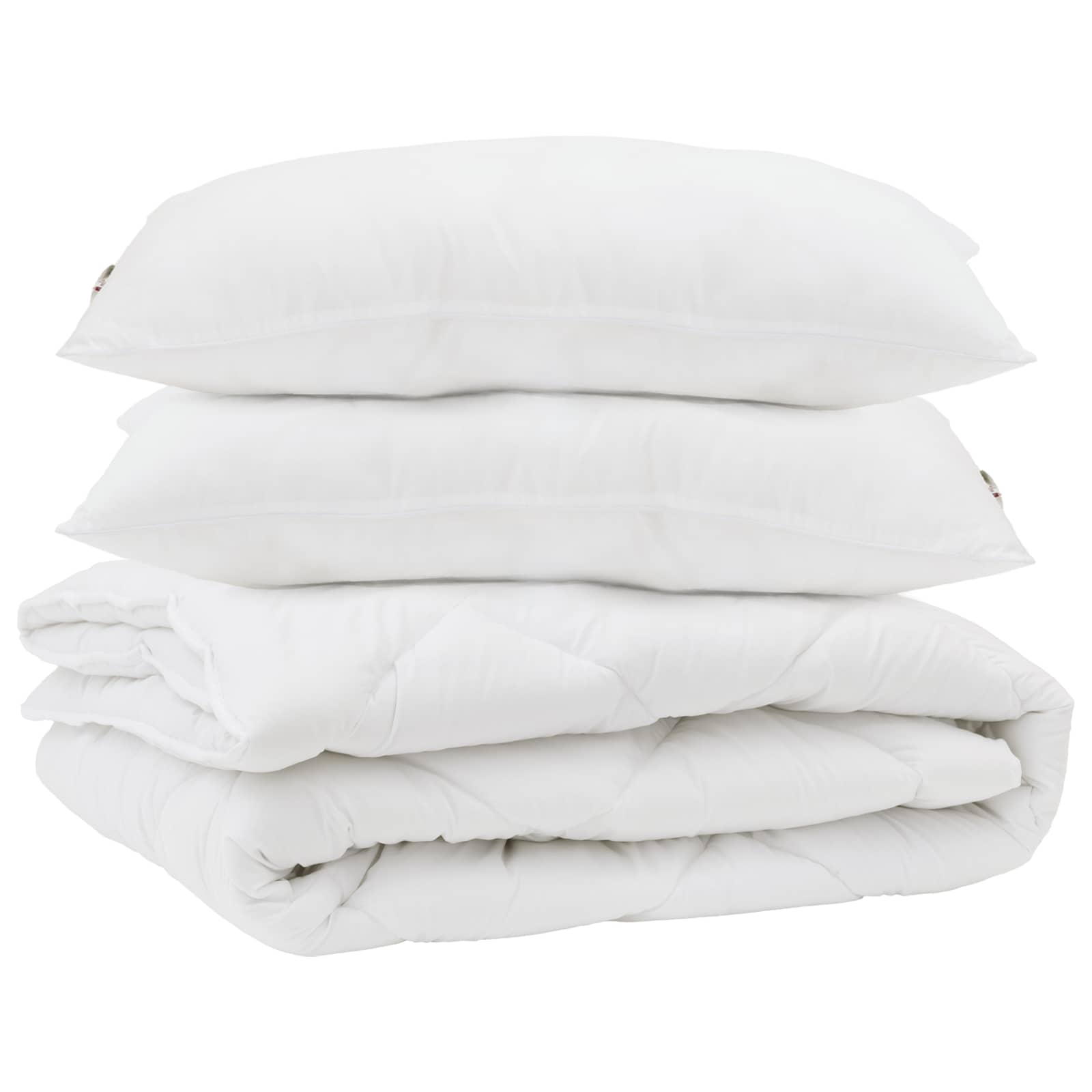 Přikrývka S Polštářem 3 Pcs Bílá Mikrovlákno