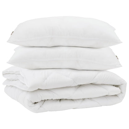 Přikrývka S Polštářem 3 Pcs Bílá Mikrovlákno