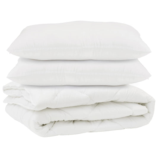 Přikrývka S Polštářem 3 Pcs Bílá Mikrovlákno