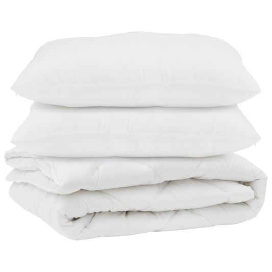 Přikrývka S Polštářem 3 Pcs Bílá Mikrovlákno