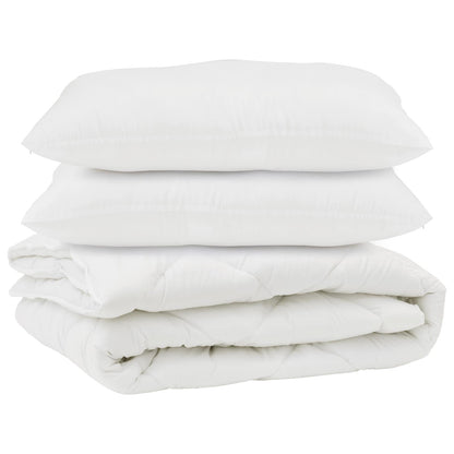 Přikrývka S Polštářem 3 Pcs Bílá Mikrovlákno