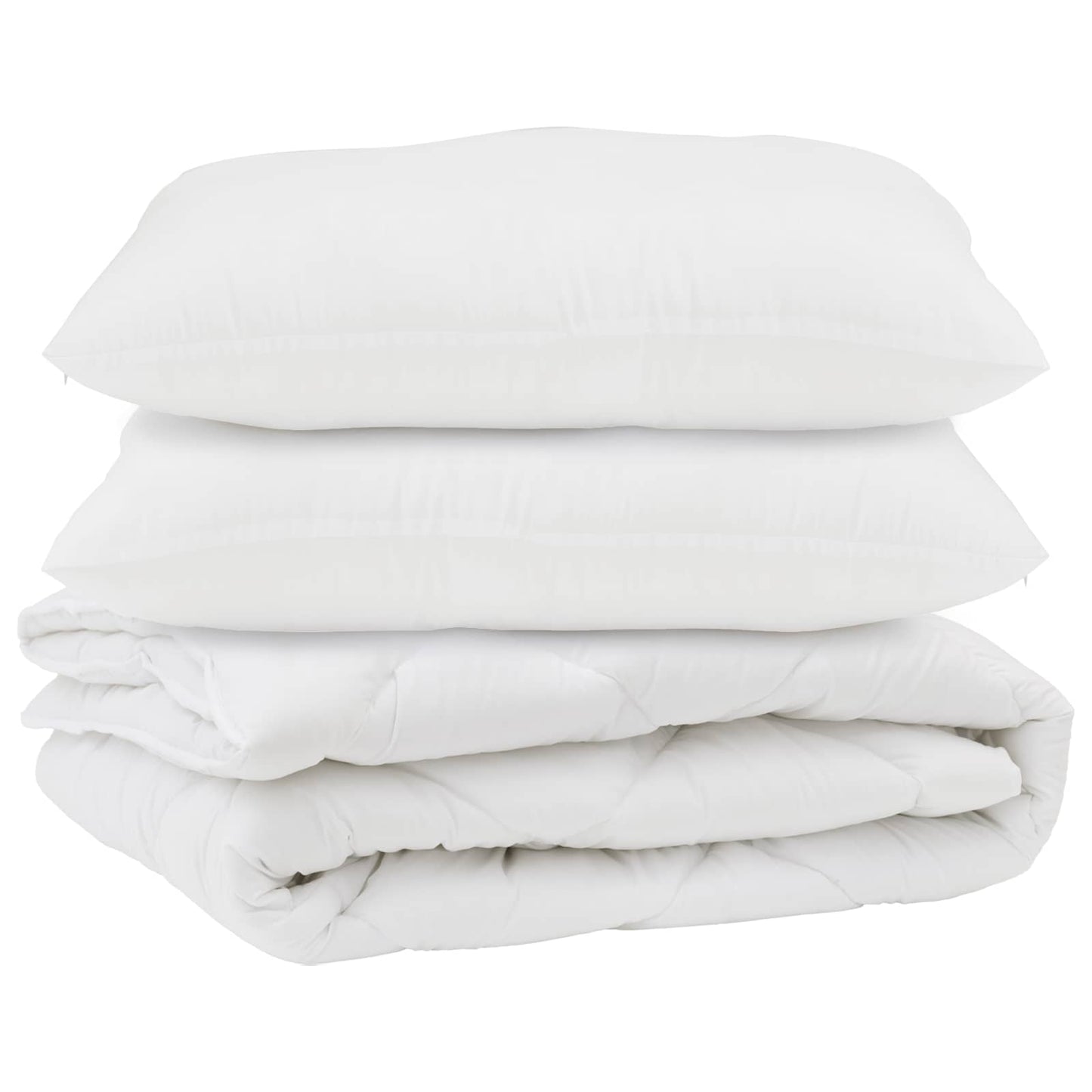 Přikrývka S Polštářem 3 Pcs Bílá Mikrovlákno