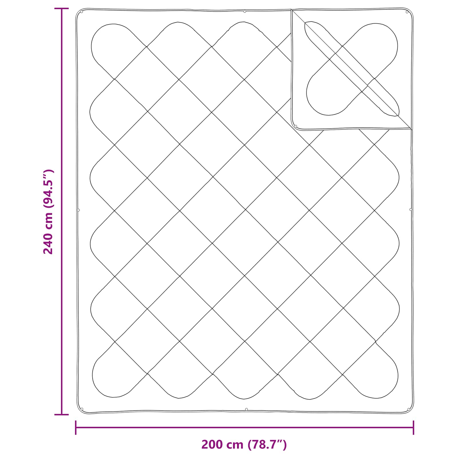 Duvet S Polštáři S Polštářem 3 Pcs Bílá Mikrovlákno