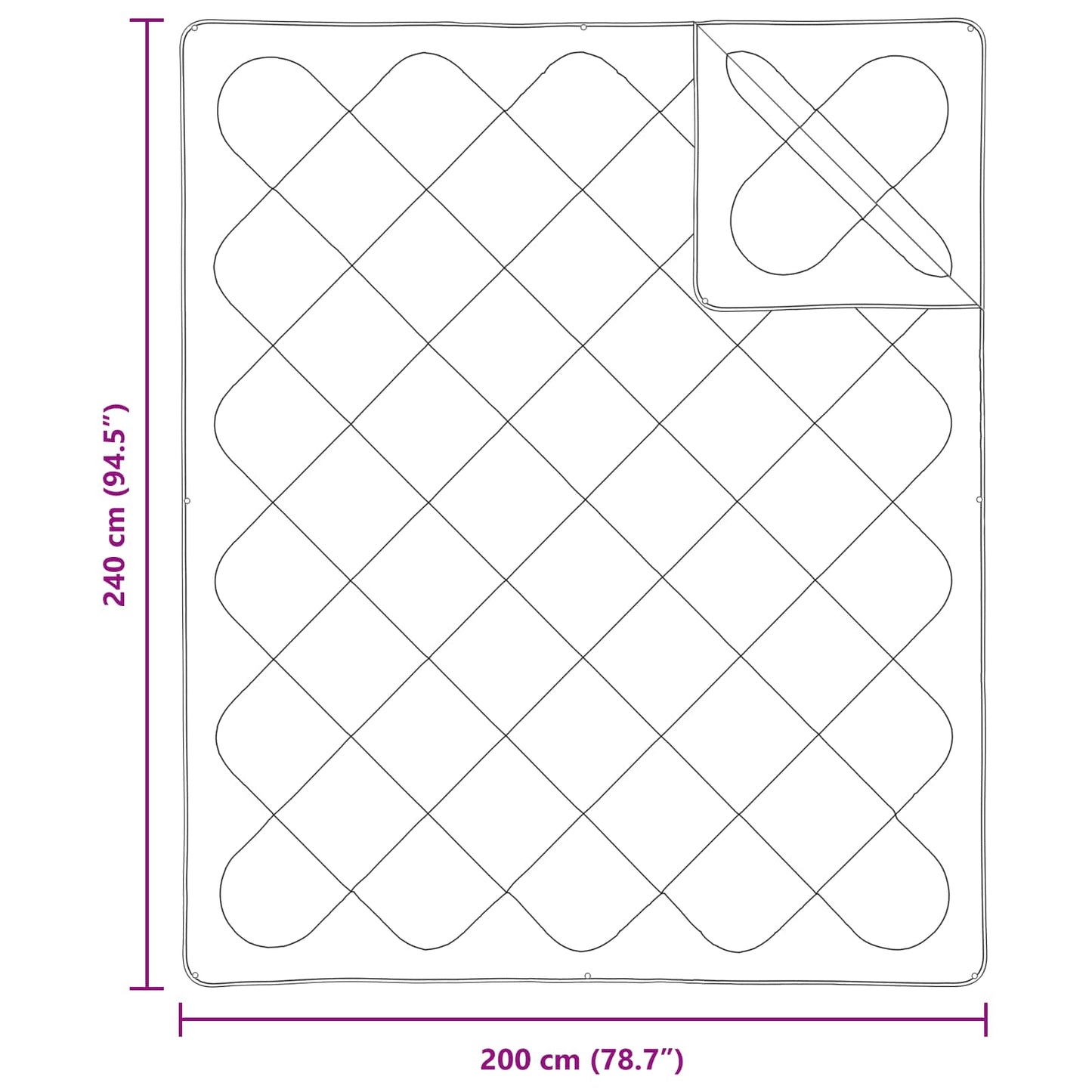 Duvet S Polštáři S Polštářem 3 Pcs Bílá Mikrovlákno