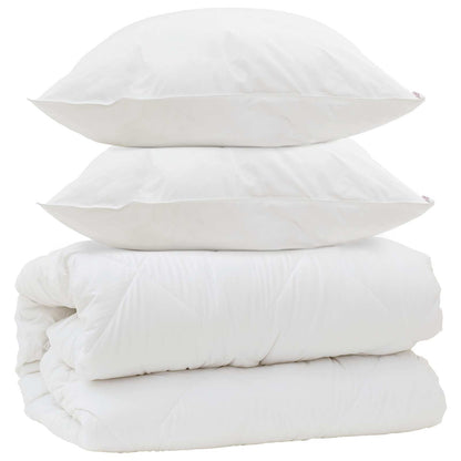 Duvet S Polštáři S Polštářem 3 Pcs Bílá Mikrovlákno