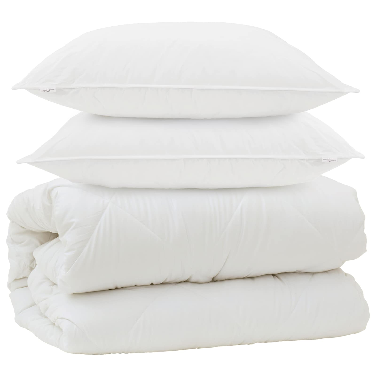 Duvet S Polštáři S Polštářem 3 Pcs Bílá Mikrovlákno