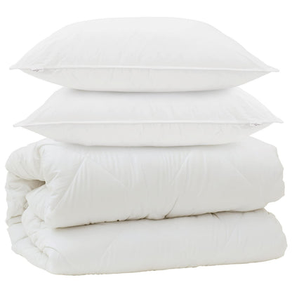 Duvet S Polštáři S Polštářem 3 Pcs Bílá Mikrovlákno
