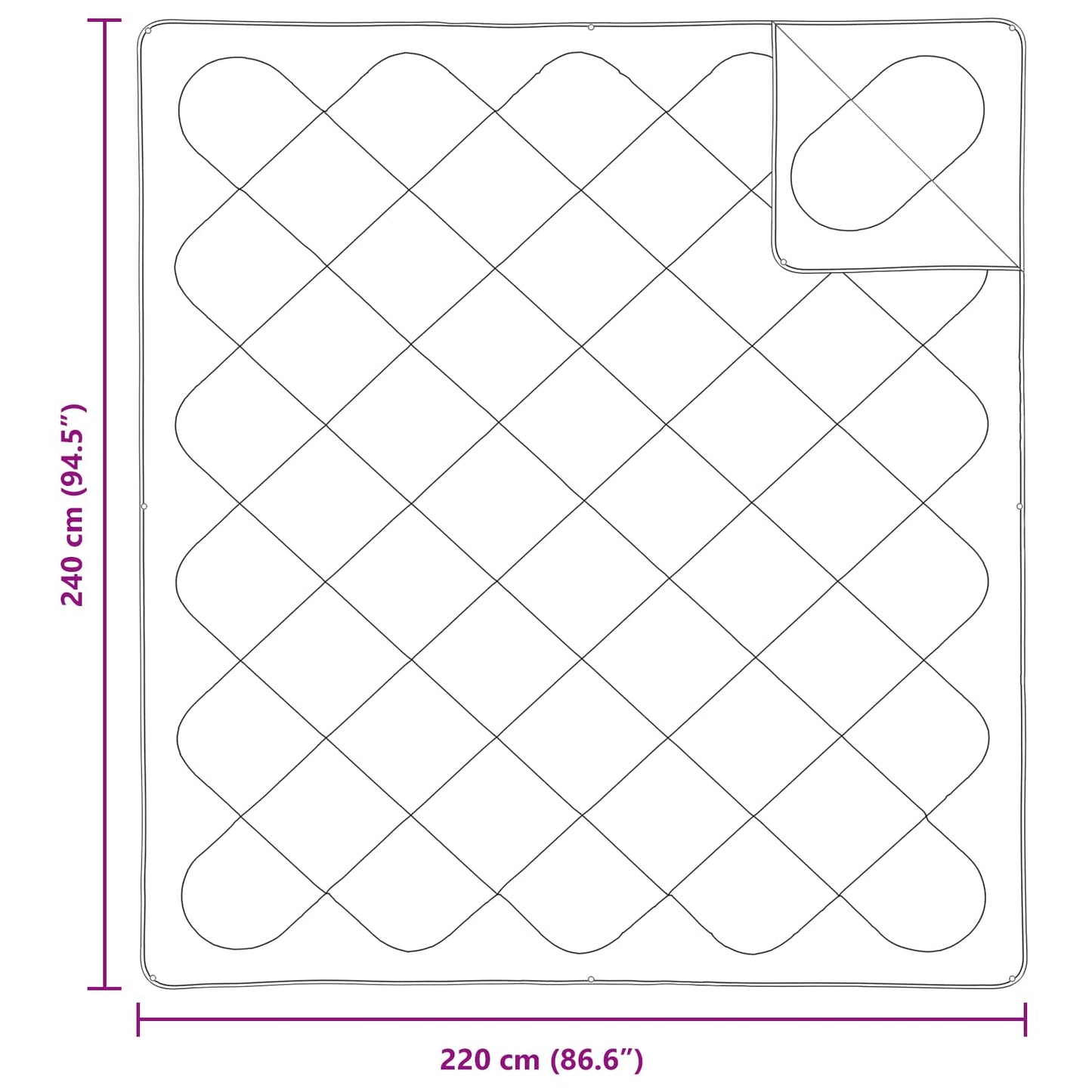 Duvet S Polštáři S Polštářem 3 Pcs Bílá Mikrovlákno