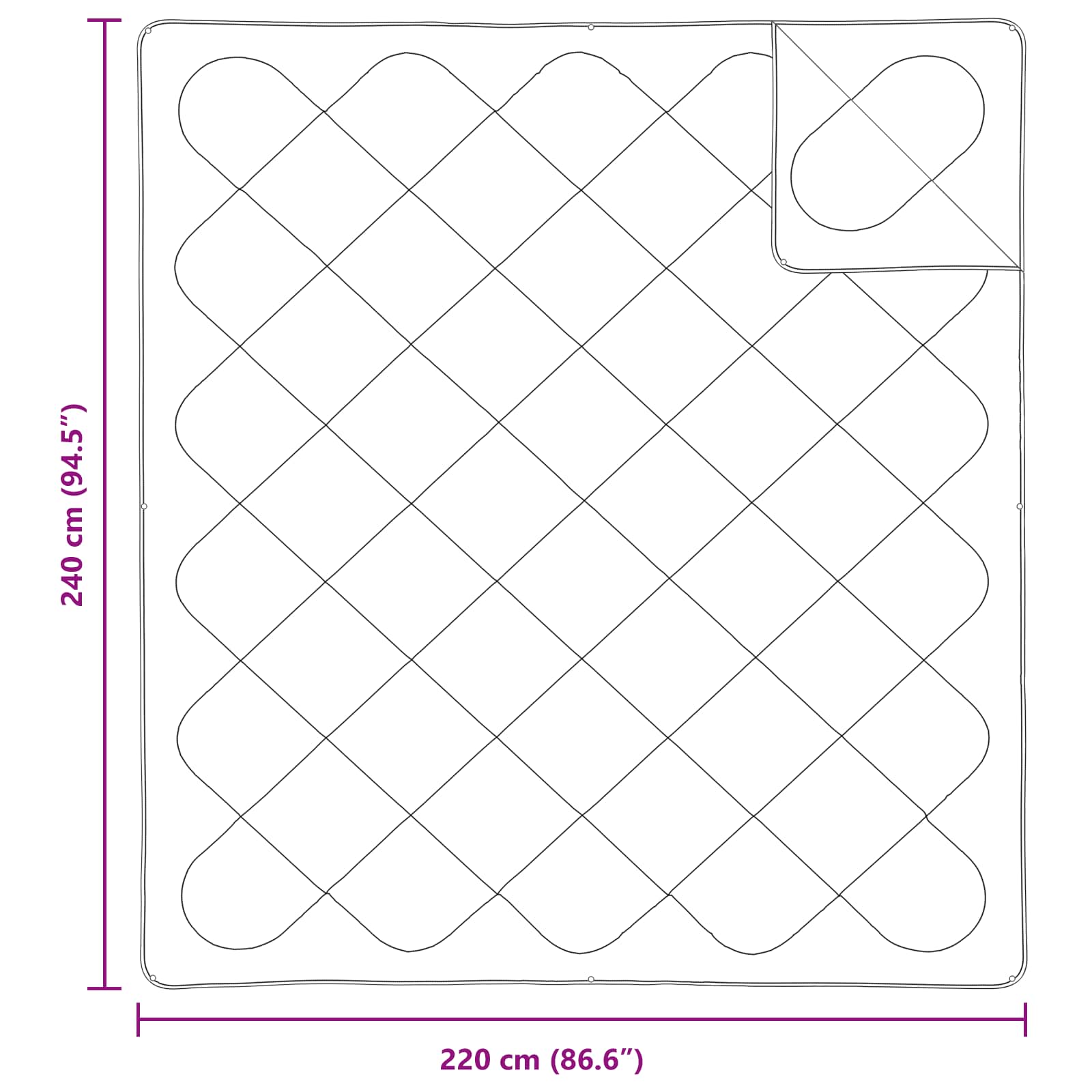 Duvet S Polštáři S Polštářem 3 Pcs Bílá Mikrovlákno