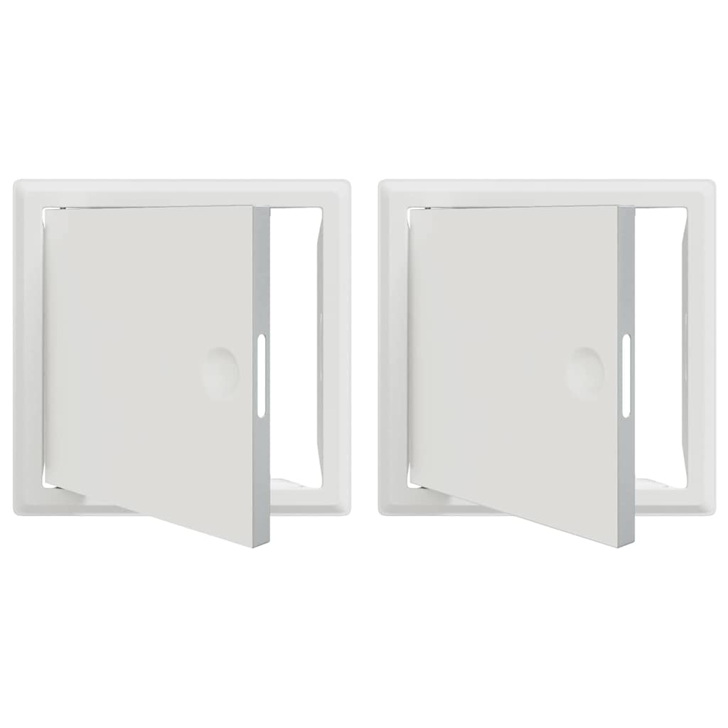 Přístupový Panel 2 Ks Bílá 23 X 23 X 3 Cm Ocel