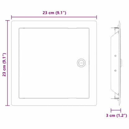 Přístupový Panel 2 Ks Bílá 23 X 23 X 3 Cm Ocel