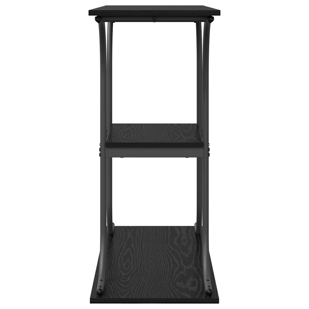 Konzolový Stolek Černý Dub 101 X 35 X 80,5 Cm Kompozitní Dřevo