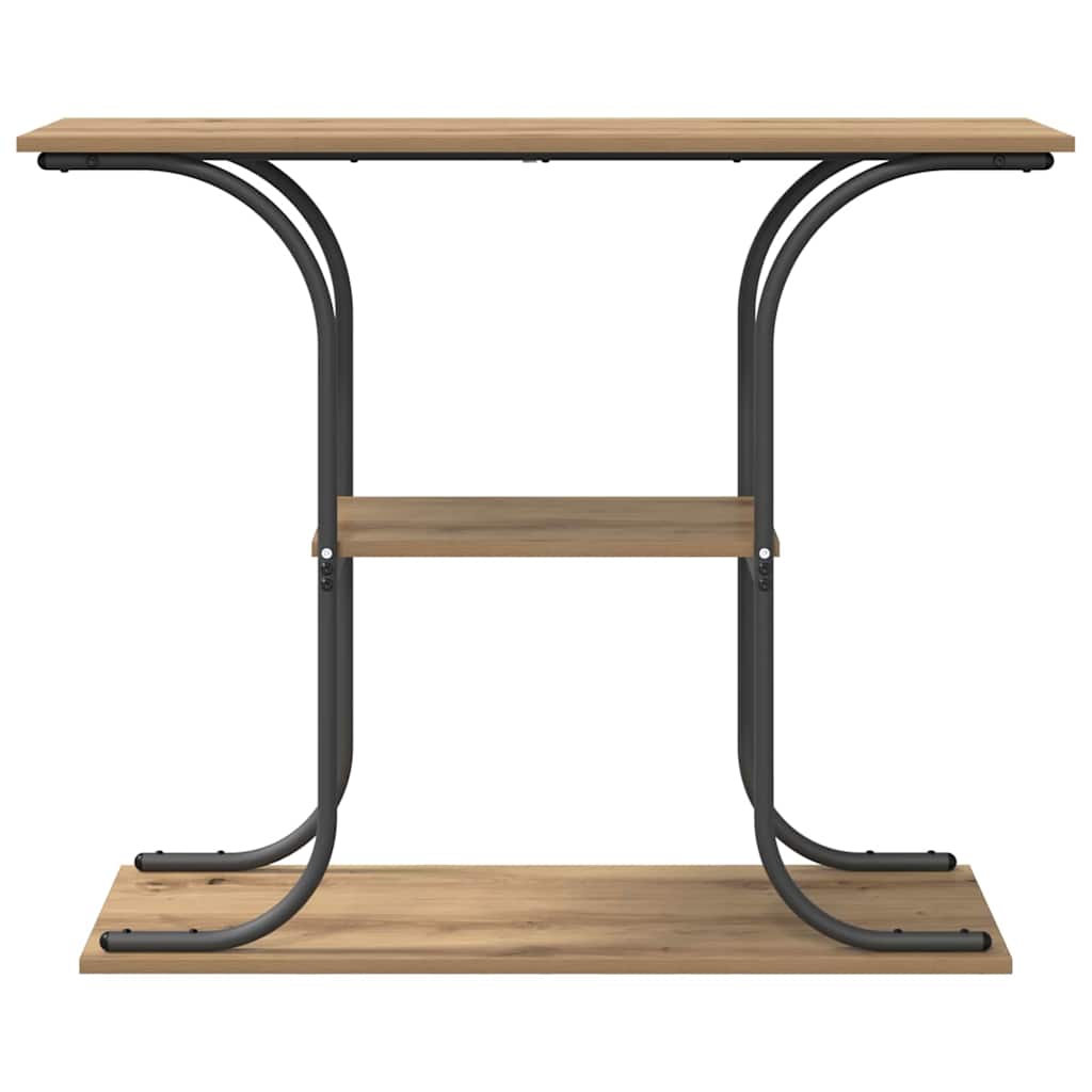 Konzolový Stolek S Policí Artisanový Dub 101 X 35 X 80,5 Cm