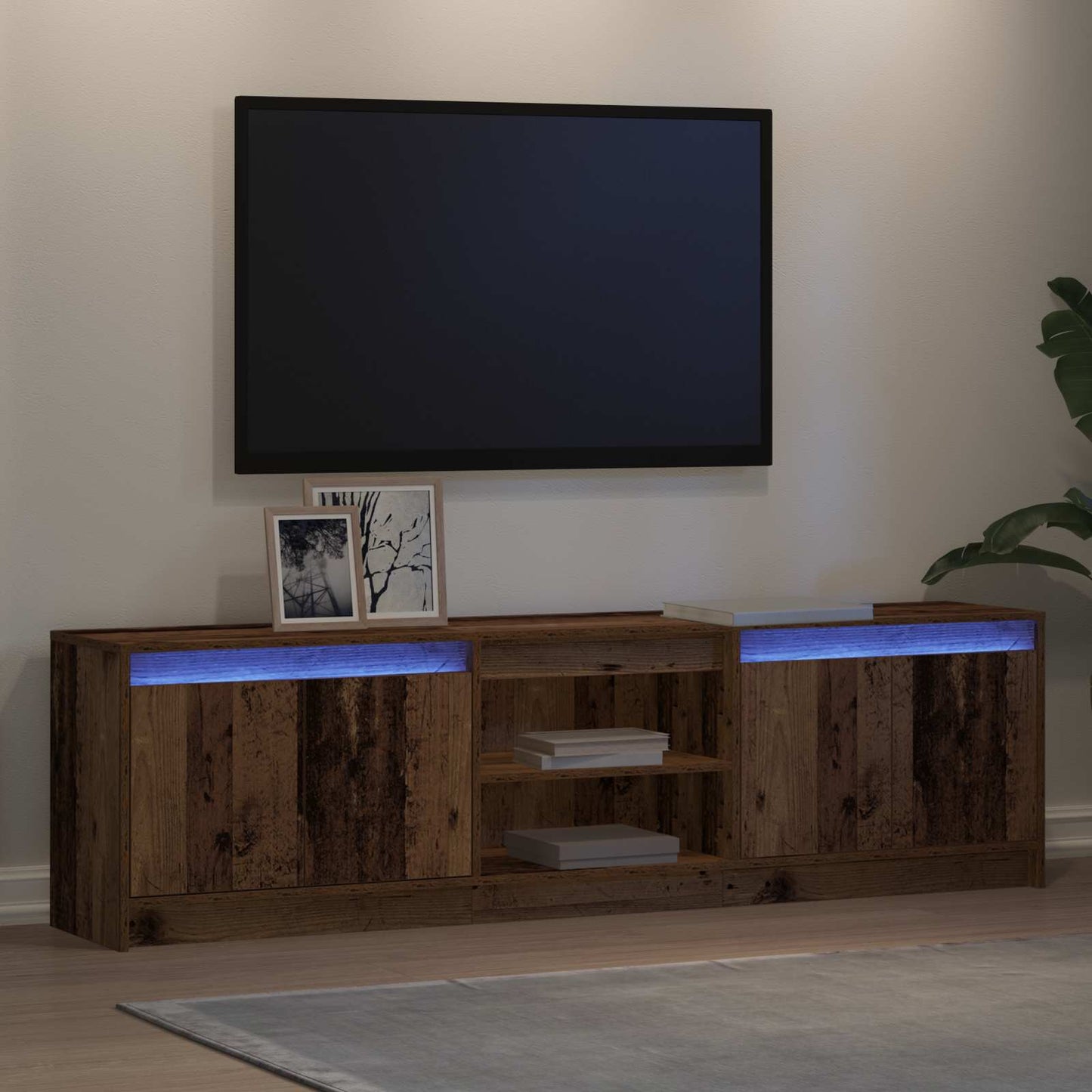 Tv Jednotky 180 X 34 X 50 Cm Hnědá Kompozitní Dřevo