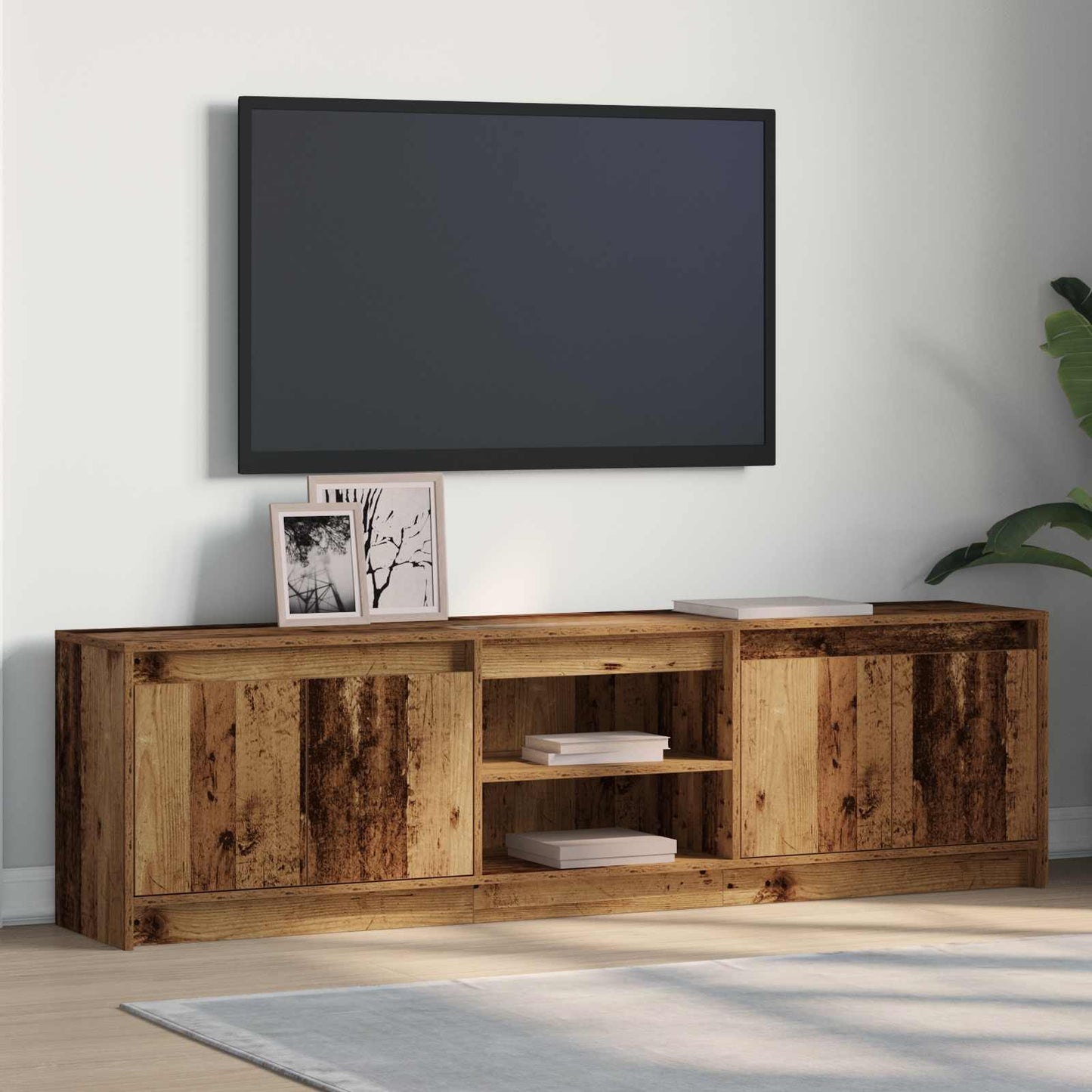 Tv Jednotky 180 X 34 X 50 Cm Hnědá Kompozitní Dřevo