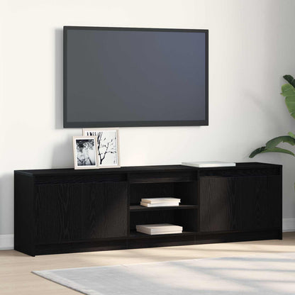 Tv Jednotky 2 Ks Černá Kompozitní Dřevo