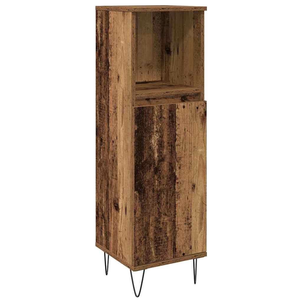 Sada Koupelnového Nábytku 3 Ks Staré Dřevo 30 X 30 X 180 Cm
