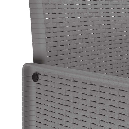 Zahradní Jídelní Souprava 11 Pcs Světle Šedá Polypropylen