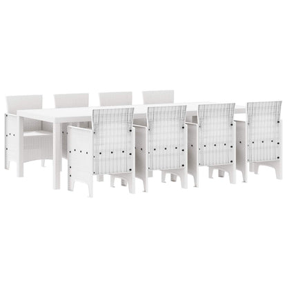 Zahradní Jídelní Souprava 9 Pcs Světle Šedá Polypropylen